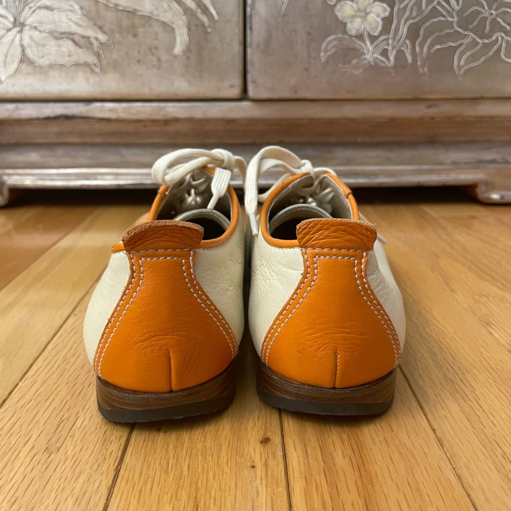 Gravati Orange and Cream Women's Saddle Shoes Size 8.5 - Picture 5 of 13